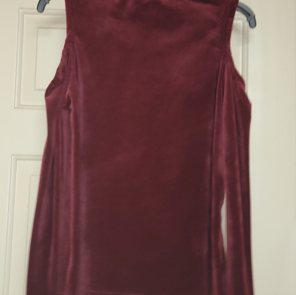 Valentine Day Velour Top M Jolibel Burgundy - Picture 12 of 15